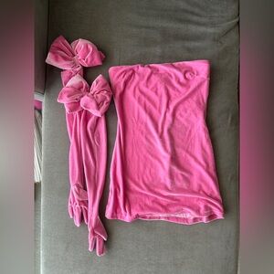 NWT Dolls Kill Pretty Perfection Mini Dress Set- Pink